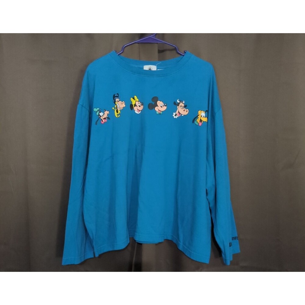 Disney Mickey & Friends Blue Long Sleeve Shirt 3X Minnie Horace Clarabelle